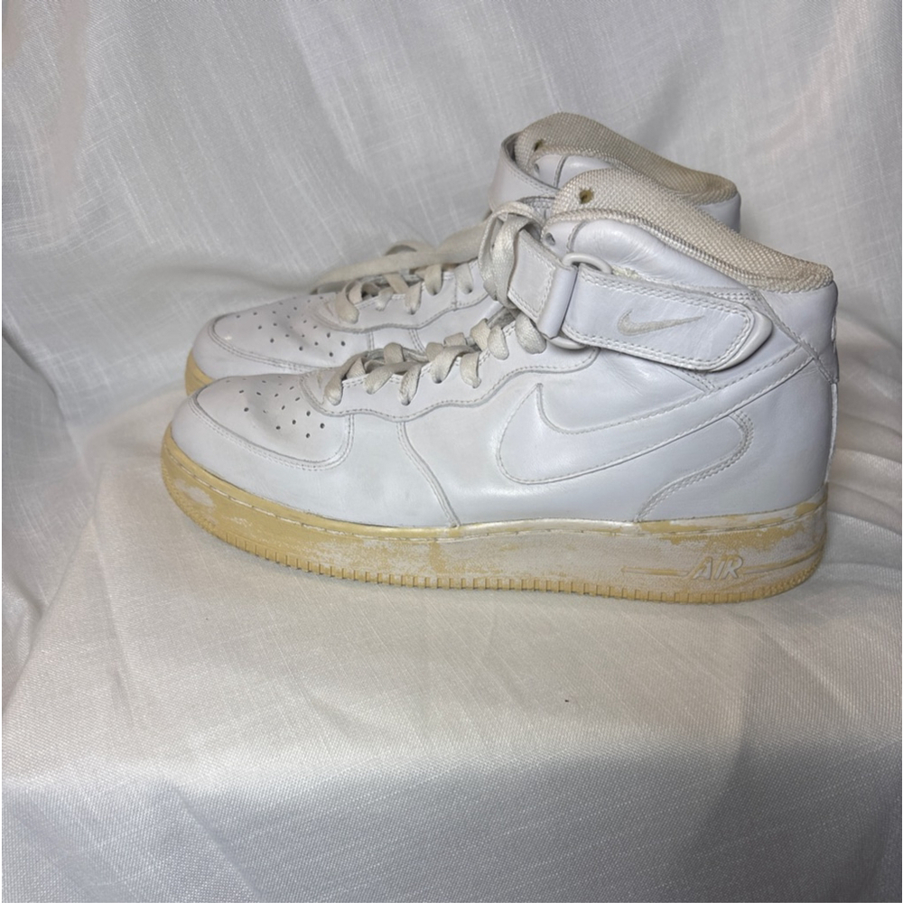NIKE AIRFORCE 1 Midi Triple White Sneakers /Athletic Shoes - Picture 4 of 7